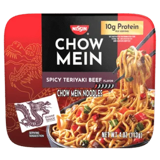 Spicy beef flavor instant noodles package
