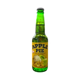 Green bottle with apple pie label