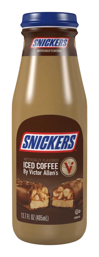Snickers flavored iced coffee bottle