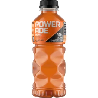 Orange Powerade sports drink bottle