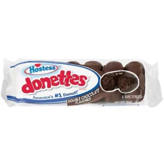 Hostess Donettes chocolate mini donuts package