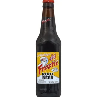 Glass bottle of Diet Frostie soda