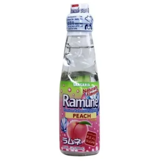 Japanese soda with peach flavor