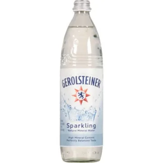 Clear bottle with Gerolsteiner label