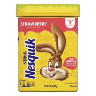 Nesquik strawberry flavor powder container
