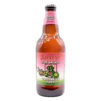Watermelon soda bottle with colorful label