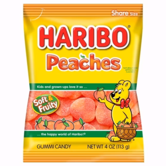Haribo Gummy Candy Share Size - 12 Pack - Peaches 4oz