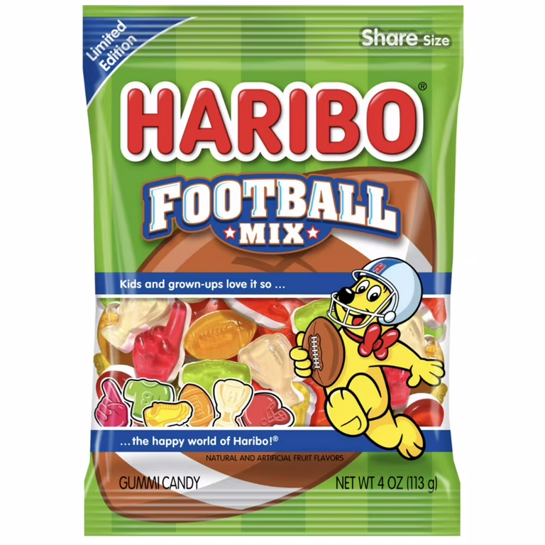 Haribo Gummy Candy Share Size - 12 Pack - Football Mix 4oz