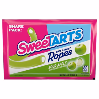 SweeTARTS Ropes Candy Sour Apple - 12 Pack 3.5oz