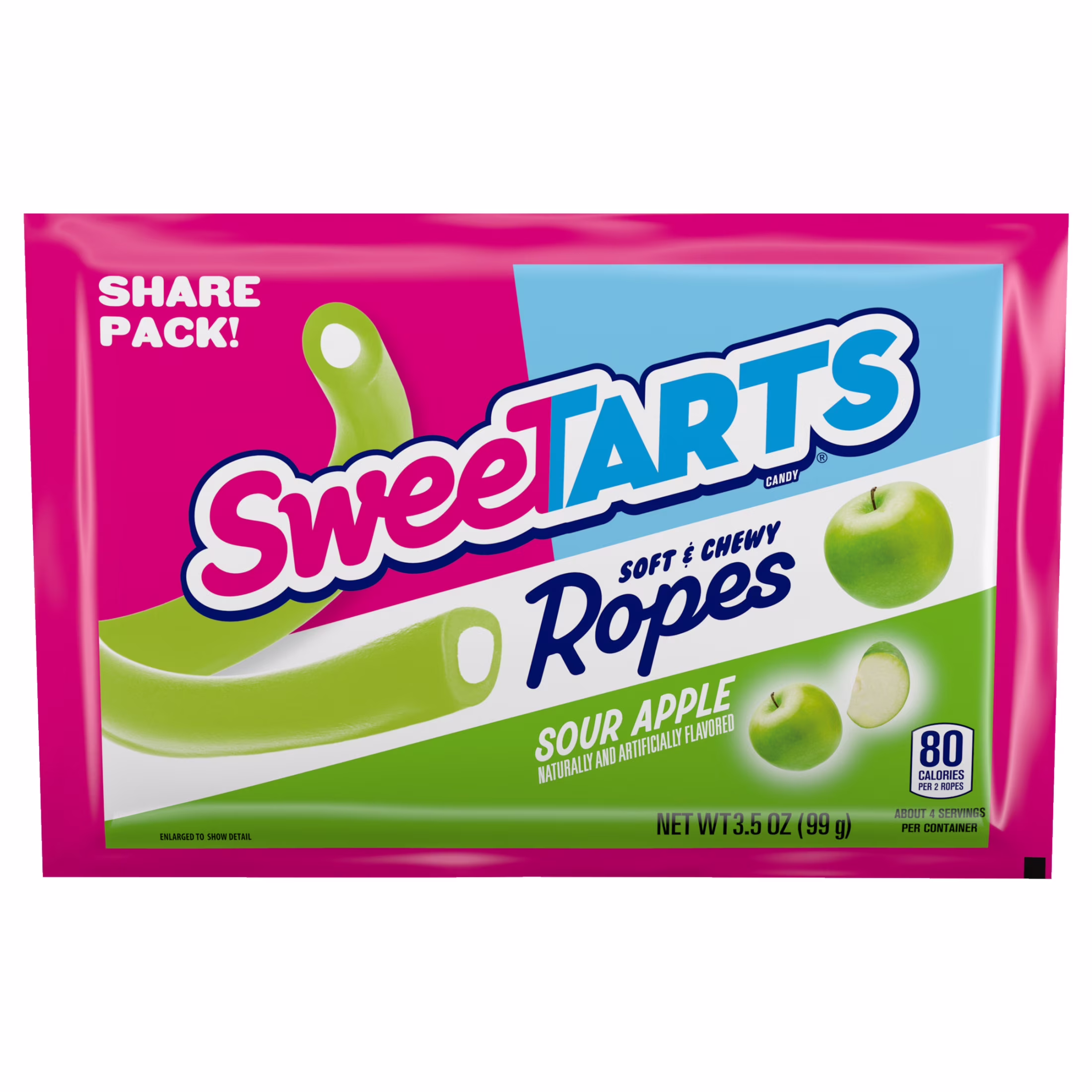 SweeTARTS Ropes Candy Sour Apple - 12 Pack 3.5oz