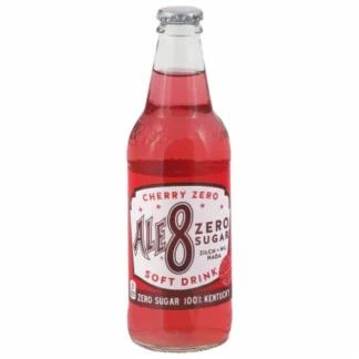 Cherry zero-sugar soda bottle