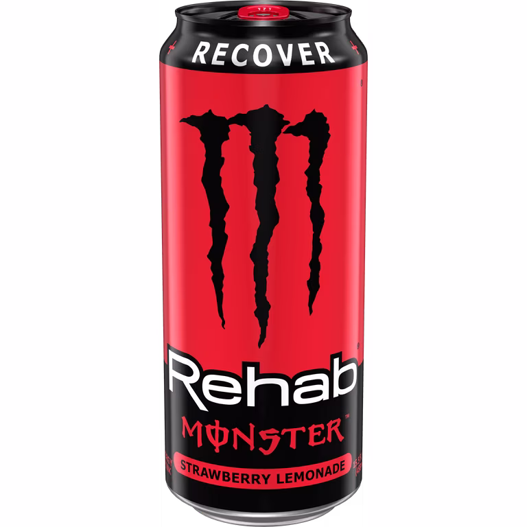Monster Energy Drink - 24 Pack - Monster Rehab Strawberry Lemonade 16oz (Can)