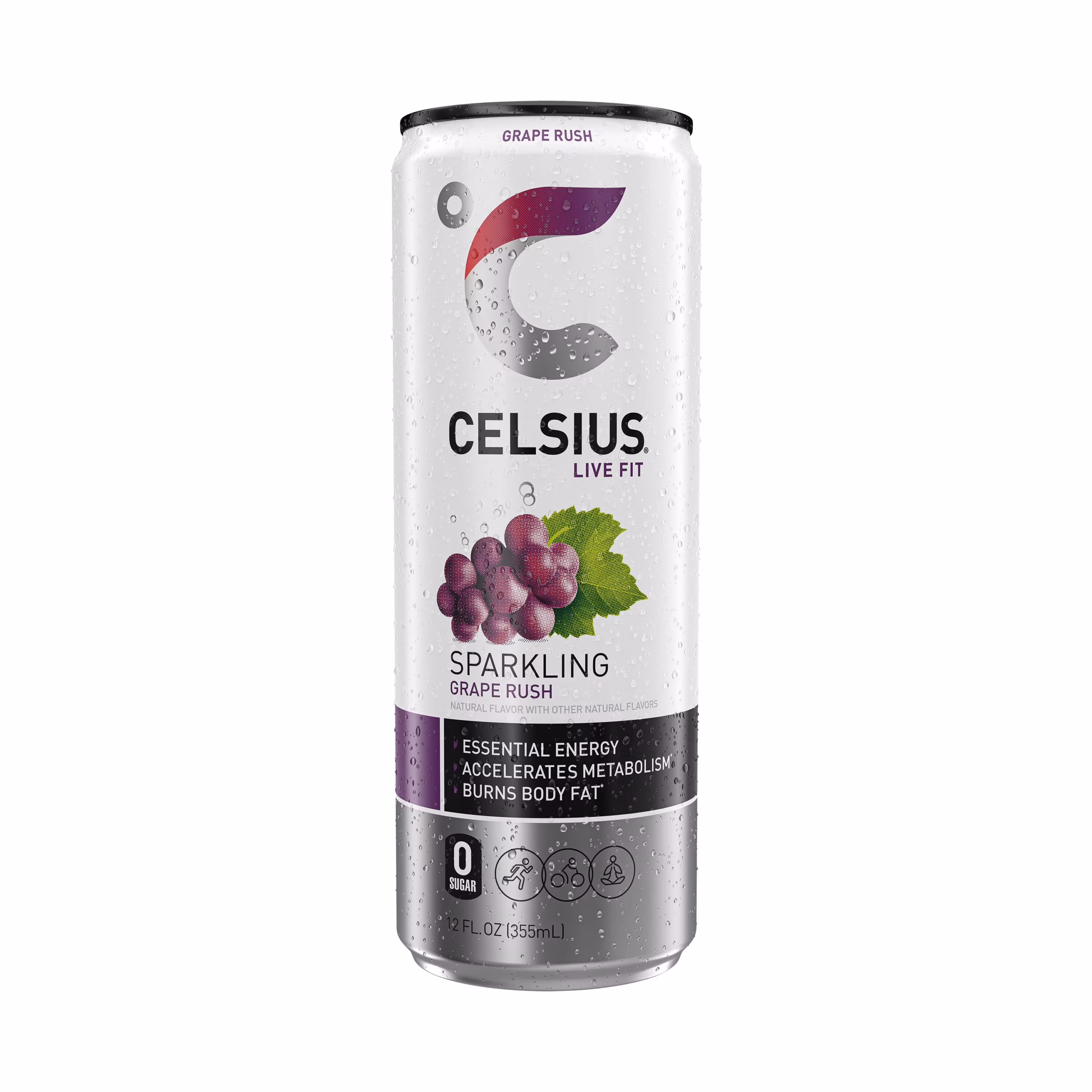 Celsius Energy Drink - 12 Pack - Grape Rush 12oz (Can)