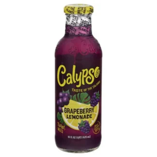 Glass bottle of Calypso grapeberry lemonade