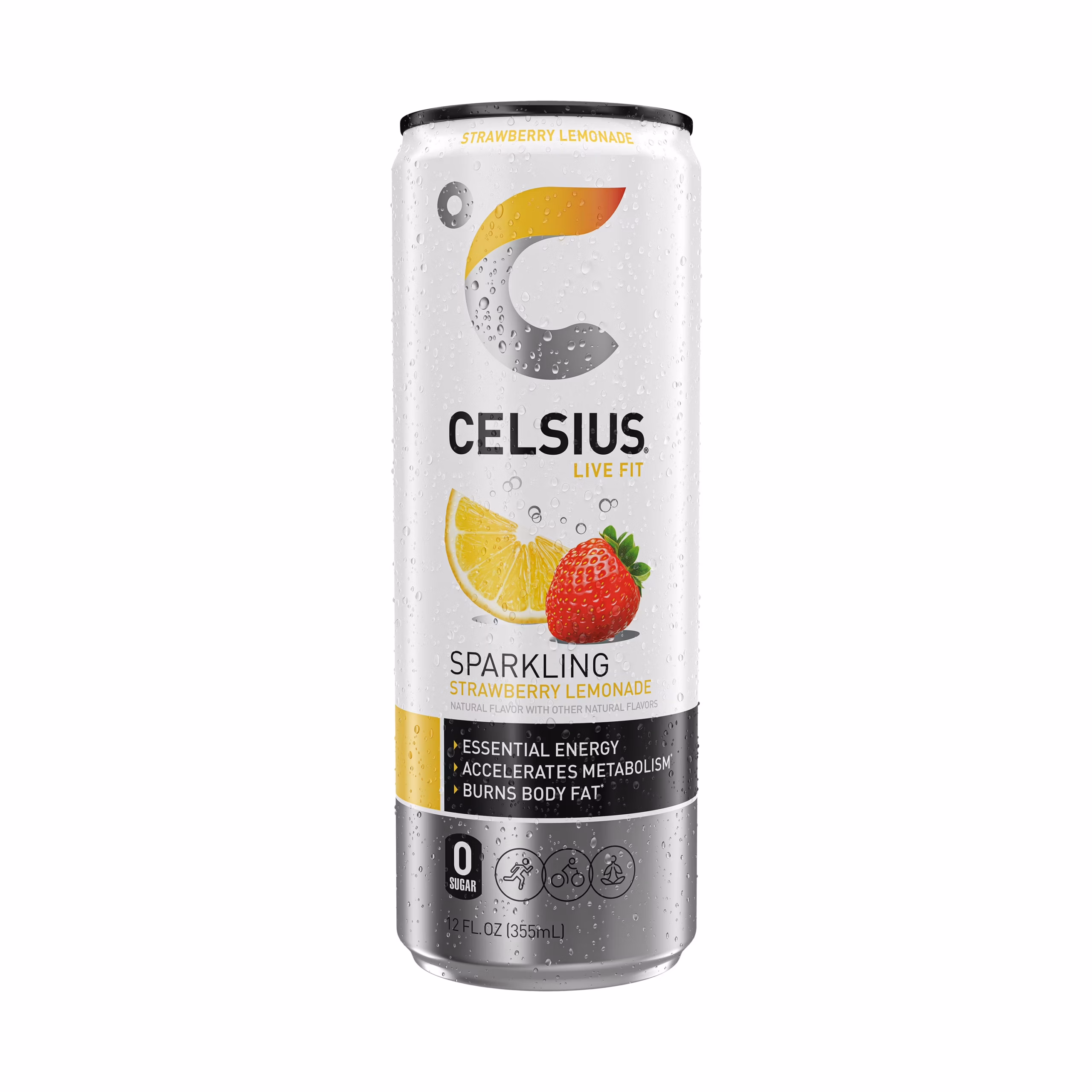 Celsius Energy Drink - 12 Pack - Strawberry Lemonade 12oz (Can)