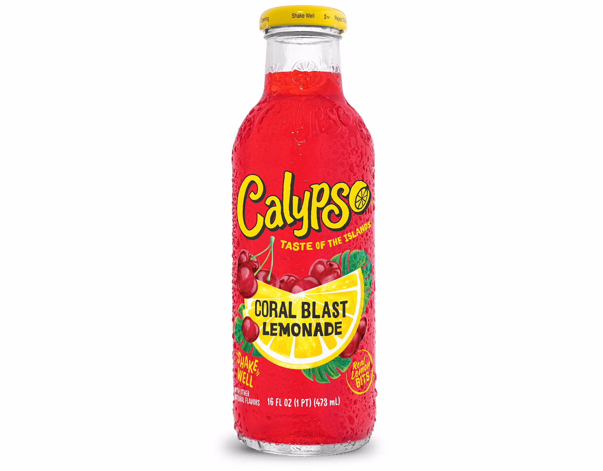Calypso Lemonade - 12 Pack - Coral Blast 16oz (Glass)