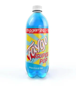 Blue Faygo Super Pop soda bottle