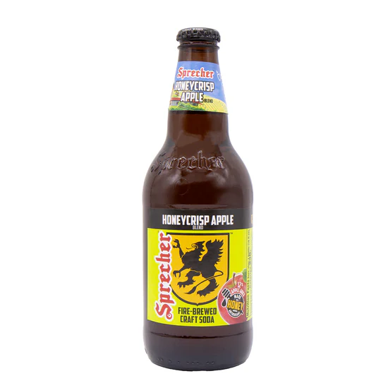 Bottle of Sprecher Honeycrisp Apple soda