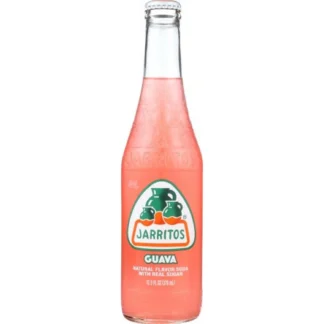 Bottle of pink Jarritos guava soda