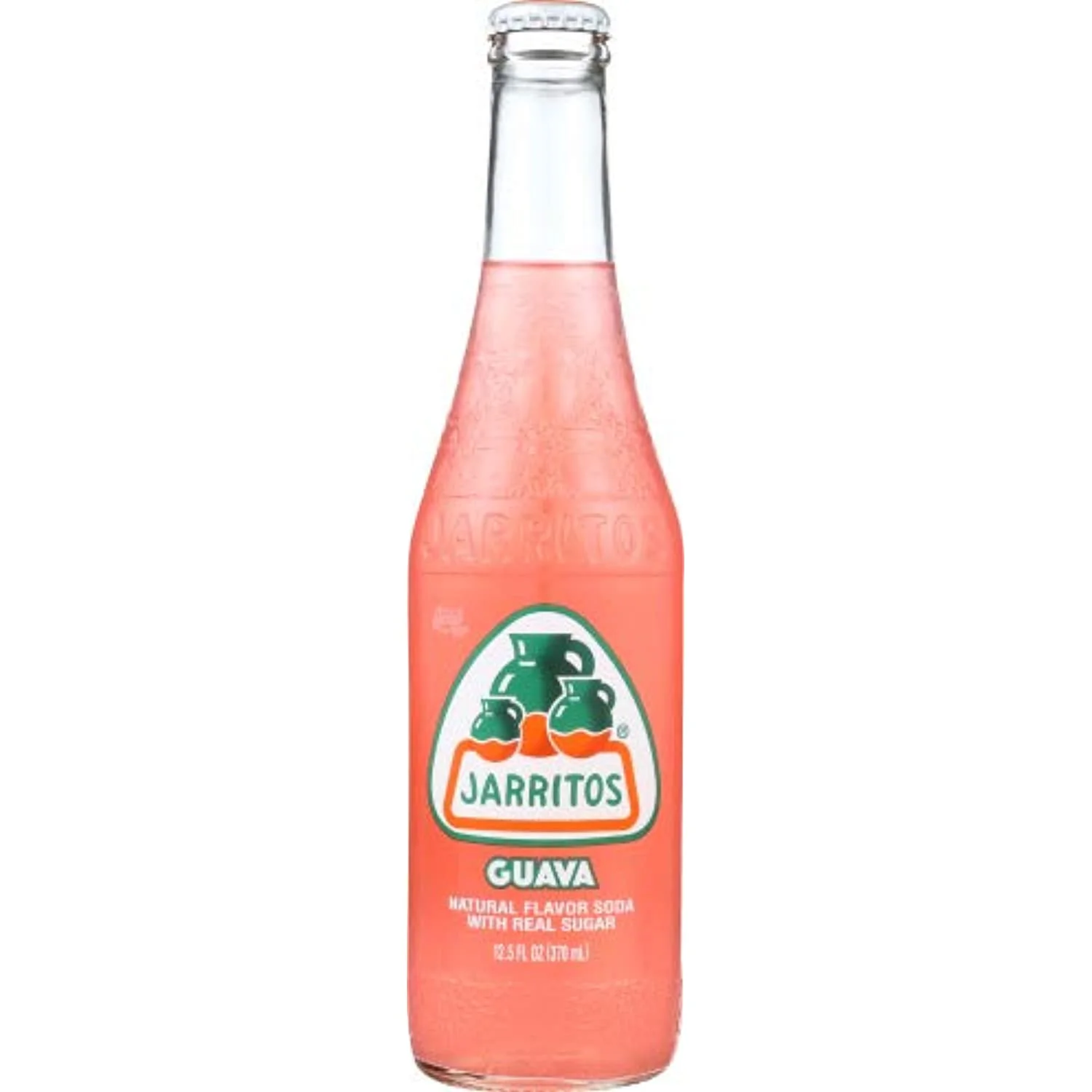 Bottle of pink Jarritos guava soda