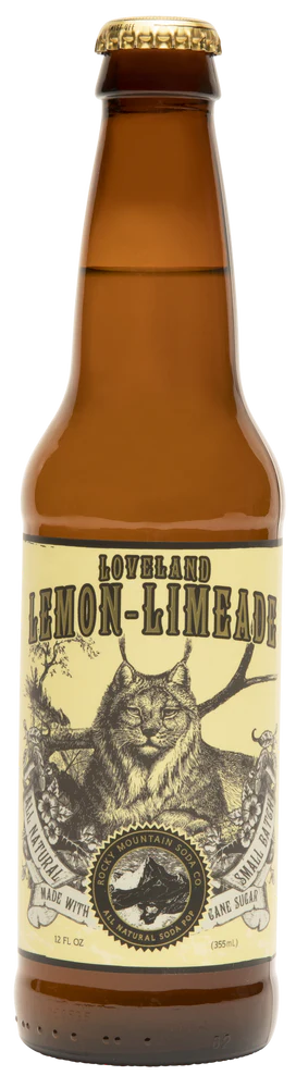 Loveland Lemon-Limeade bottle with lynx label