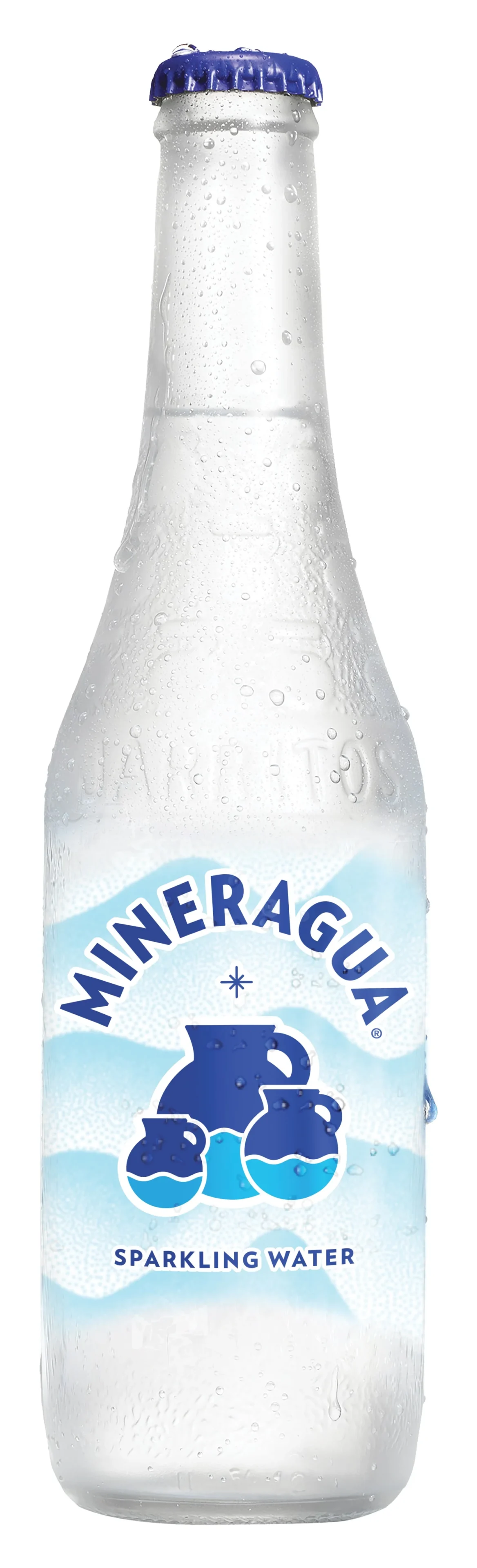 Glass bottle of Mineragua sparkling water