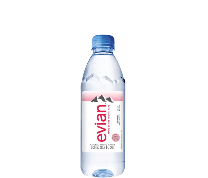 Evian Spring Water - 24 Pack - 500ml (Plastic)