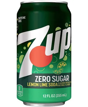 Can of 7Up Zero Sugar lemon-lime soda