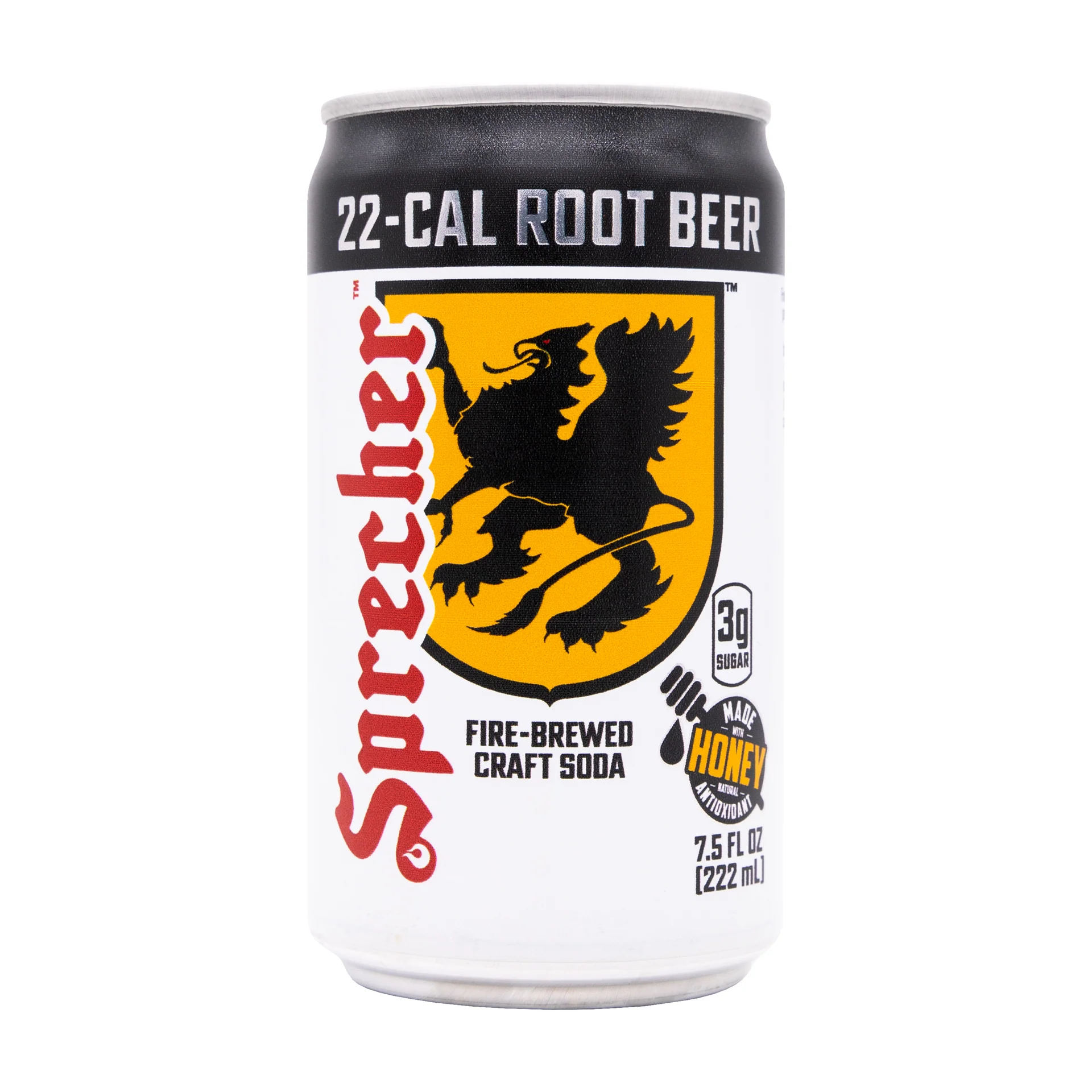 Can of 22-cal root beer craft soda