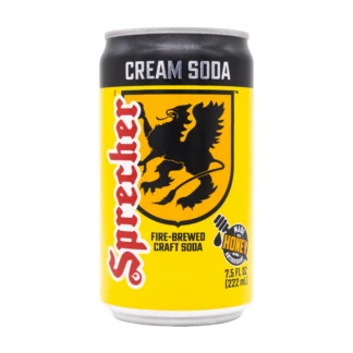 Yellow cream soda can with griffin logo