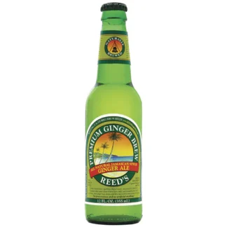 Reed's Premium Ginger Brew bottle with tropical label
