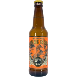 Brown bottle with orange cream soda label