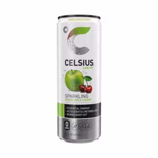 Celsius Energy Drink - 12 Pack - Green Apple Cherry 12oz (Can)