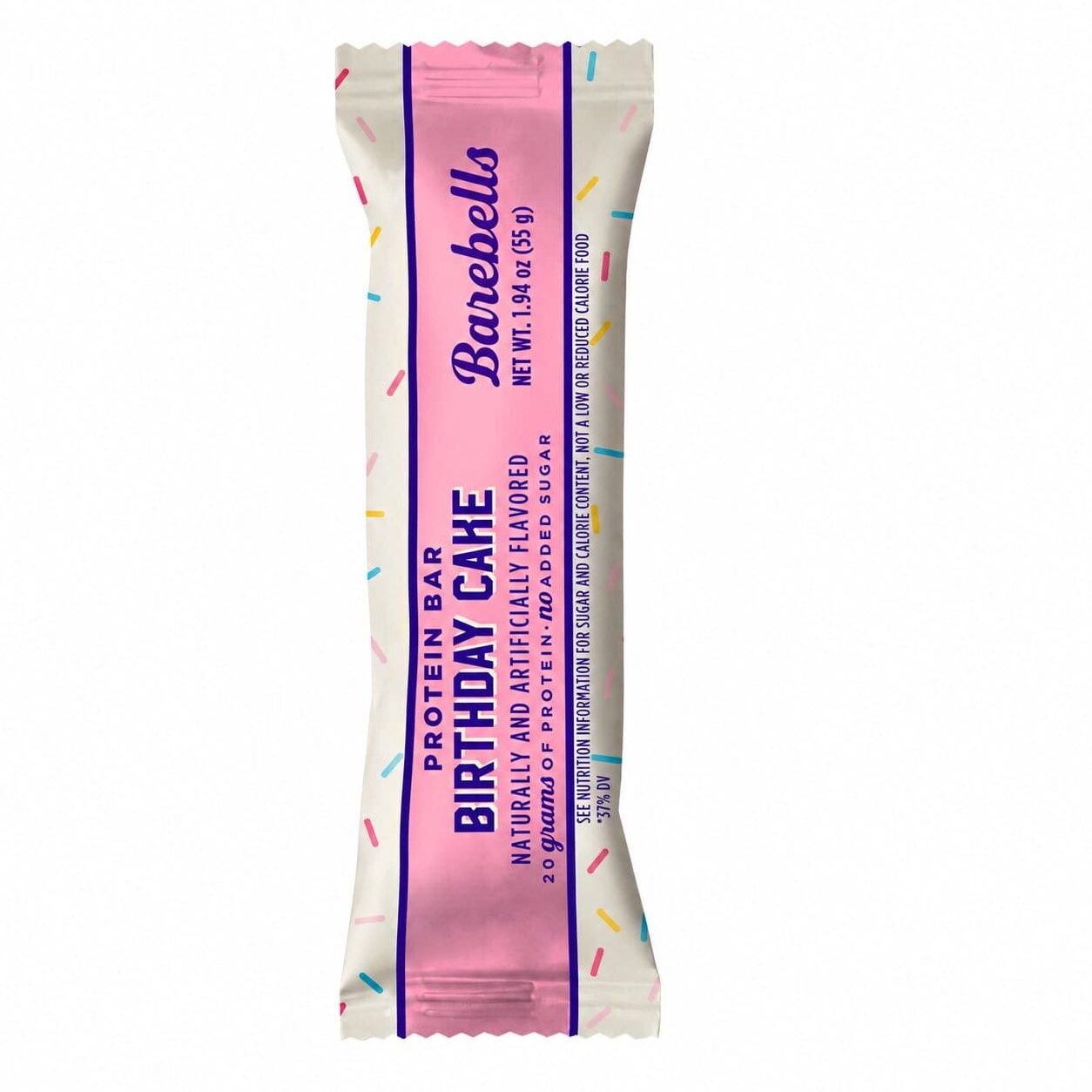 Pink Birthday Cake protein bar wrapper