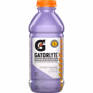 Gatorlyte Rapid Rehydration Drink - 12 Pack - Mixed Berries 20oz (Plastic)