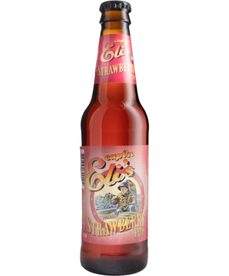 Strawberry soda bottle with pink label