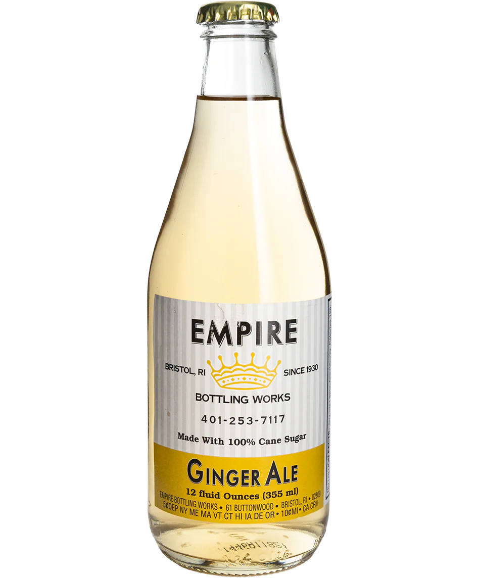 Glass bottle of Empire ginger ale