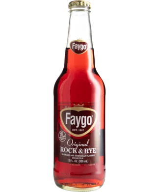 Faygo Rock and Rye glass soda bottle