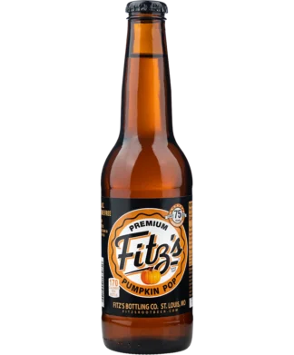 Glass bottle of Fitz's Pumpkin Pop soda