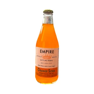 Orange soda bottle with Empire label