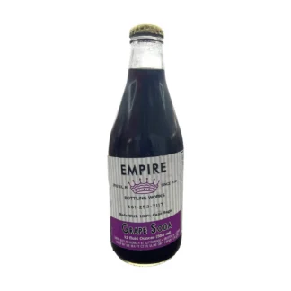 Glass bottle of grape soda