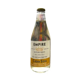 Glass bottle of Empire cream soda