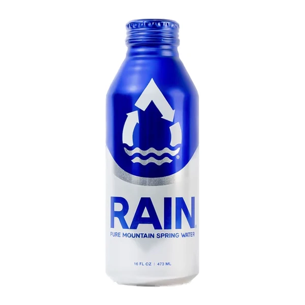 Rain Pure Mountain Spring Water - 24 Pack - 16oz (Can)