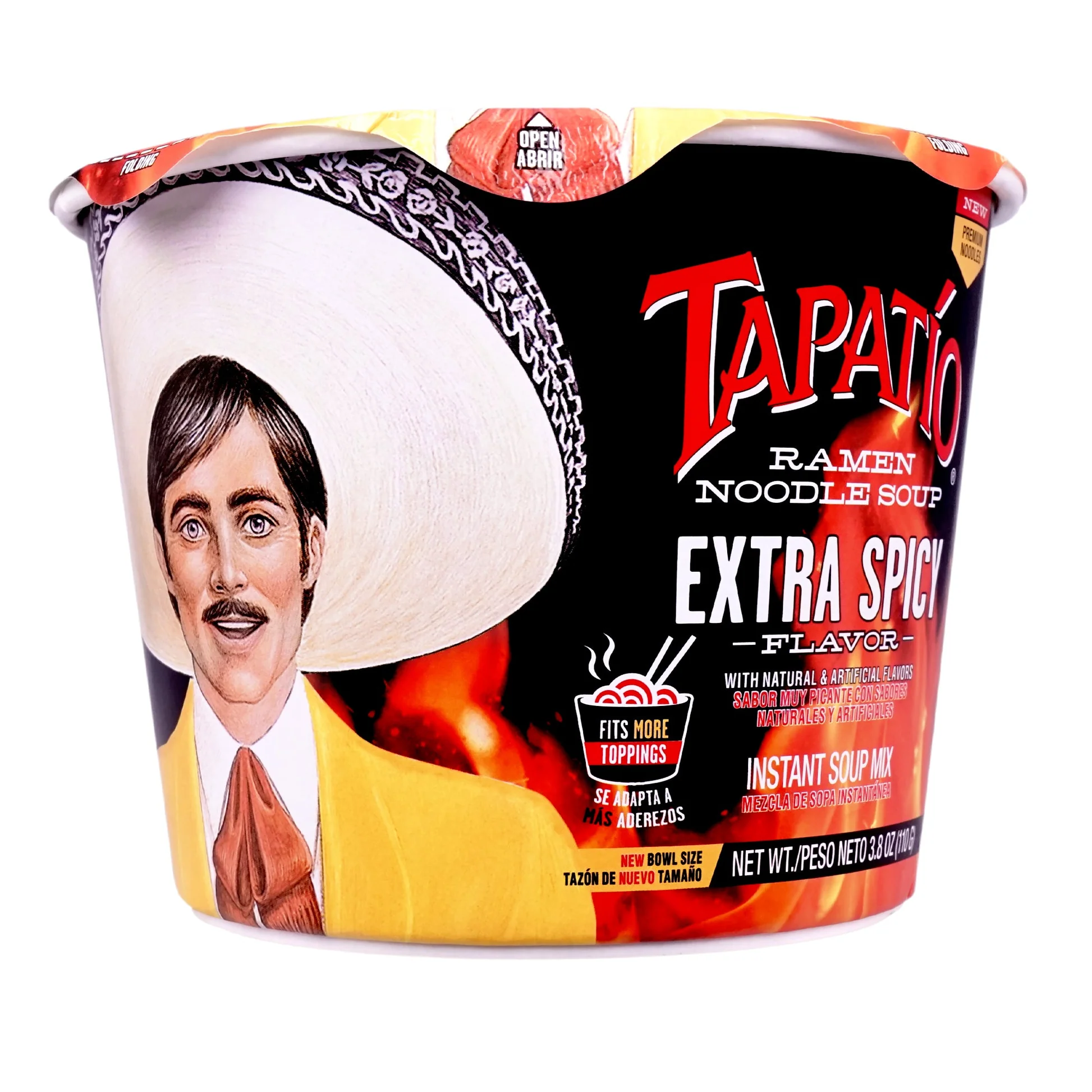 Tapatío extra spicy ramen noodle cup