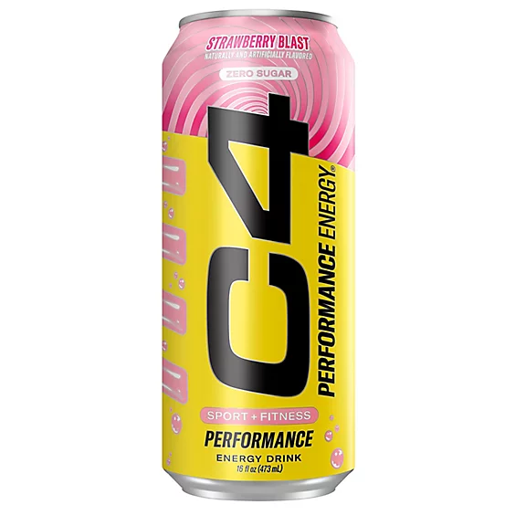 C4 Energy Drink - 12 Pack - Strawberry Blast 16oz (Can)