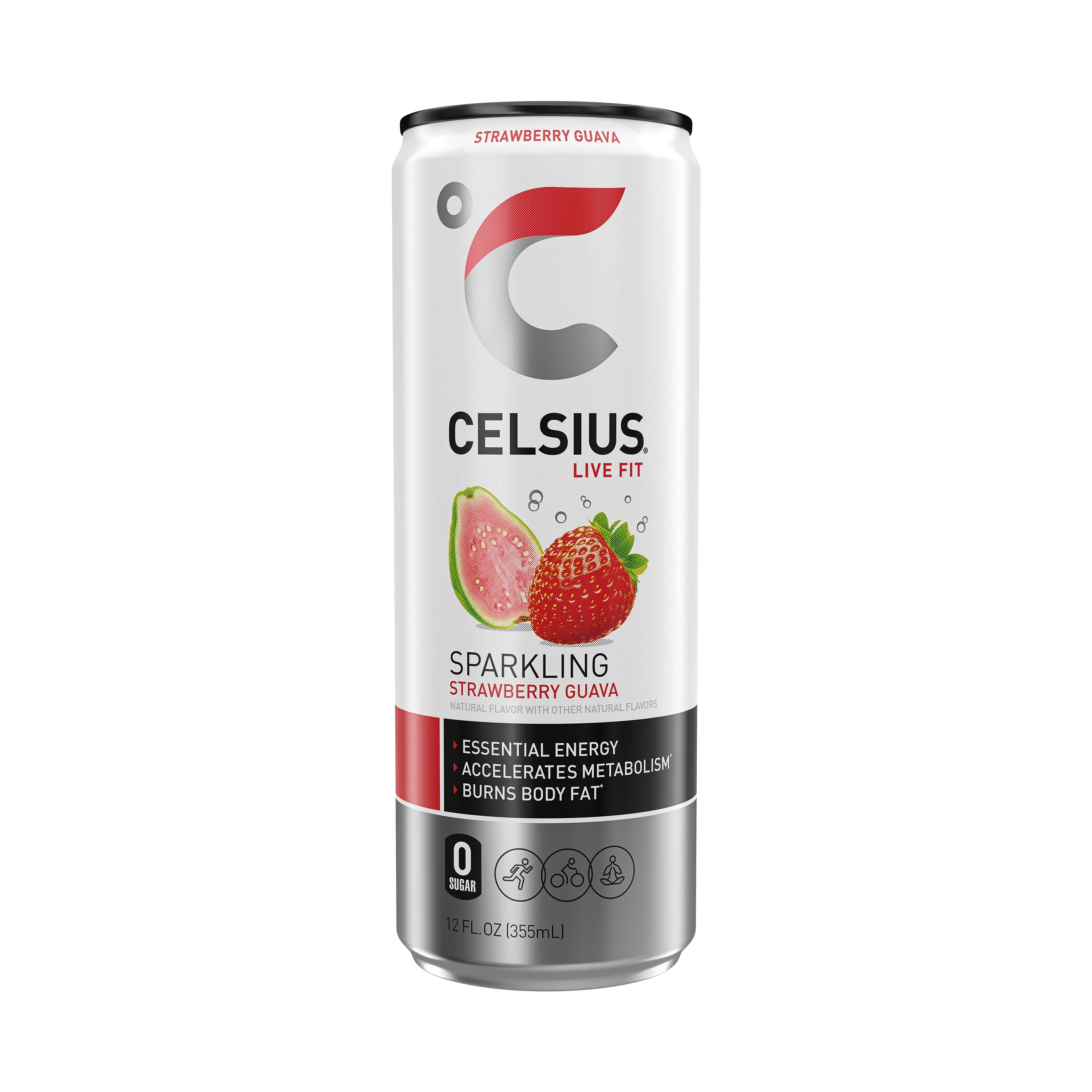 Celsius Energy Drink - 12 Pack - Strawberry Guava 12oz (Can)