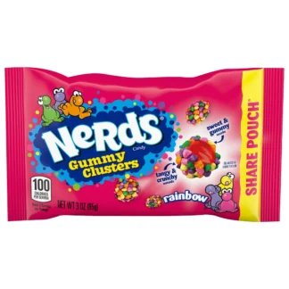 Nerds Gummy Clusters Rainbow Share Pouch - 12 Pack -  3oz