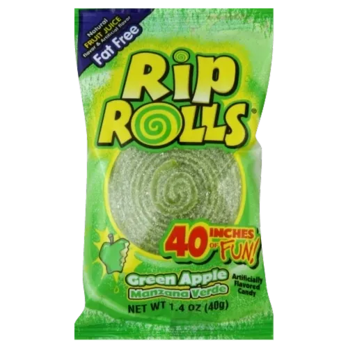 Rip Rolls Fruit Roll Candy - 24 Pack - Strawberry 1.4oz - Image 6