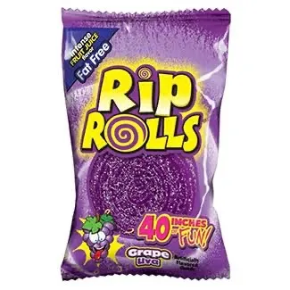 Rip Rolls Fruit Roll Candy - 24 Pack - Strawberry 1.4oz - Image 5