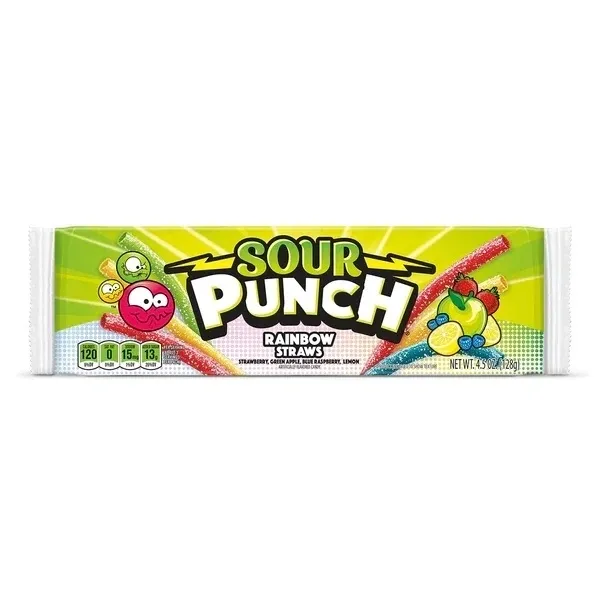 Sour Punch Straws Candy - 24 Pack - Watermelon 2oz - Image 4